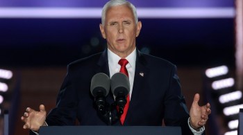 Os discursos de maior destaque da noite foram de Mike Pence e sua mulher, Karen Pence