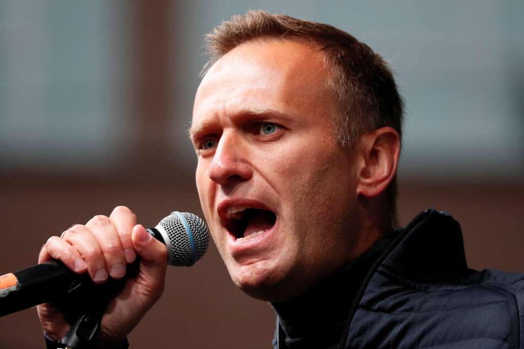 Alexei Navalny falando