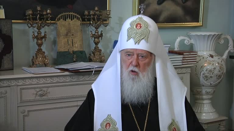 O patriarca Filaret, líder religioso da Ucrânia
