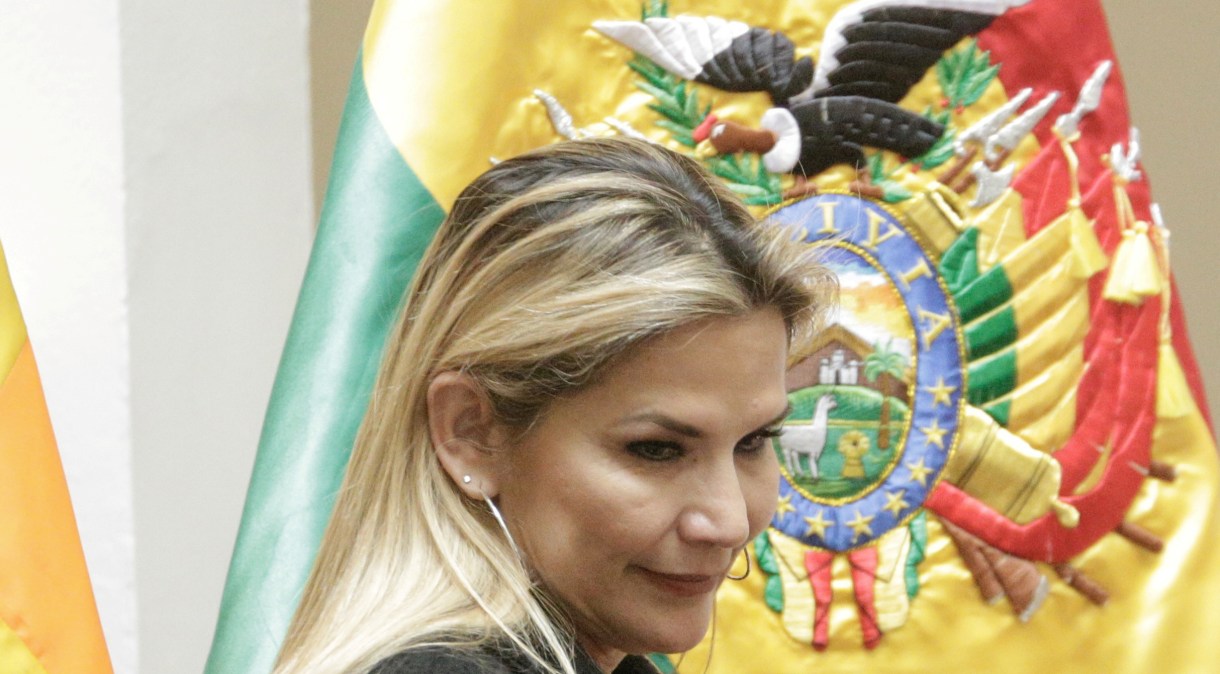 Presidente interina da Bolívia, Jeanine Áñez