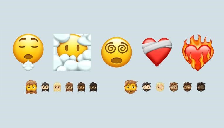 Uma amostra dos novos emojis