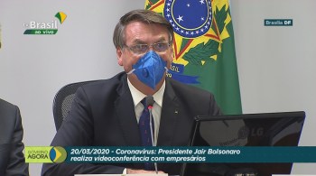 Em conferência com empresários, presidente pede que atividades não sejam totalmente suspensas para evitar uma 'catástrofe de verdade'