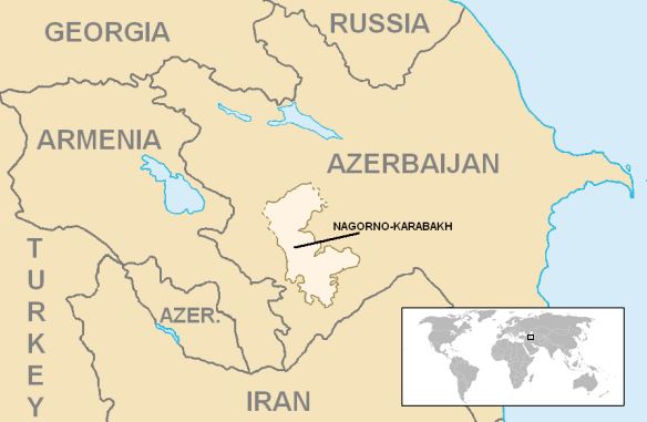 Localização de Nagorno-Karabakh