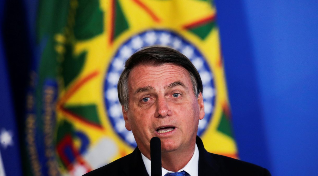 O presidente Jair Bolsonaro durante cerimônia no Palácio do Planalto: vídeogames devem ter menos imposto
