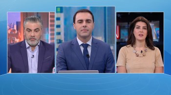 Thiago Anastácio e Gisele Soares participam da edição matinal do quadro O Grande Debate, da CNN