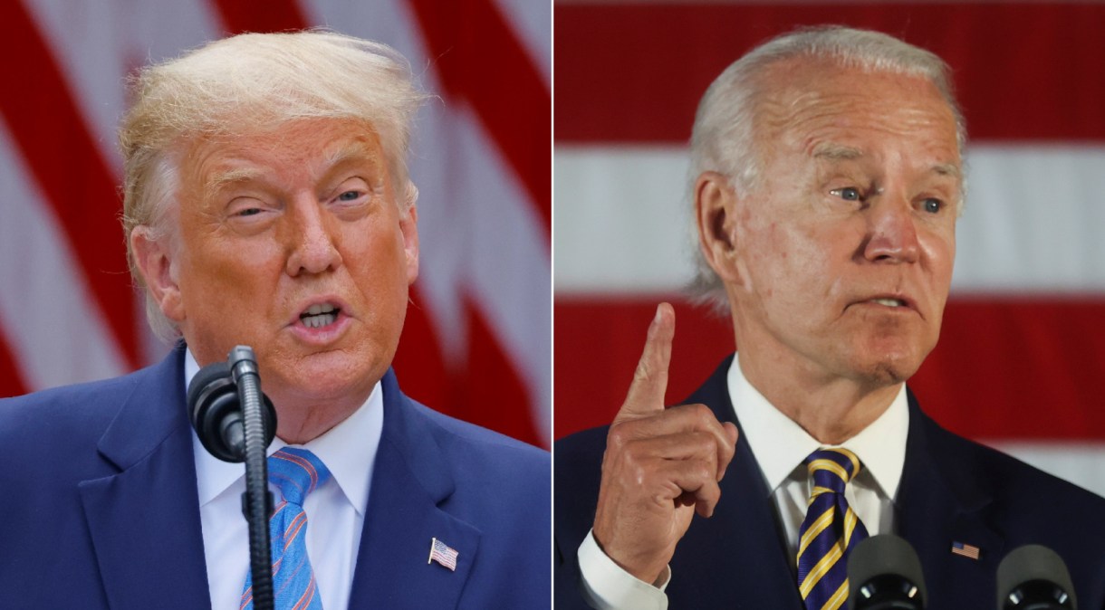 Donald Trump e Joe Biden disputam a Casa Branca