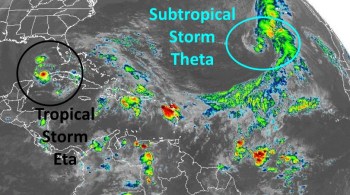 Tempestade se move para o leste e deve permanecer em águas abertas antes de se dissipar