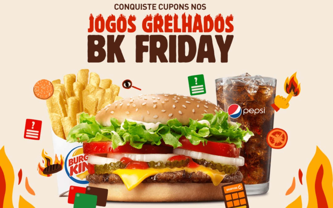Ação de Black Friday do Burger King: descontos de até 70% em seu lanche