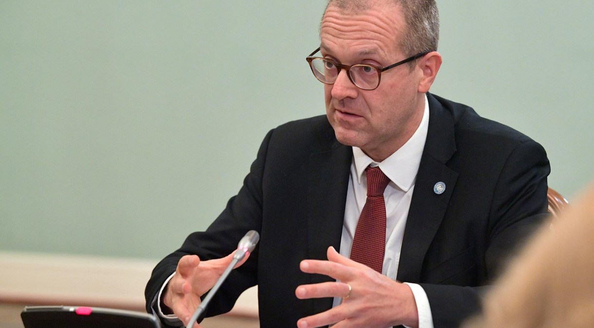 Diretor regional da OMS para a Europa, Hans Kluge, em Moscou