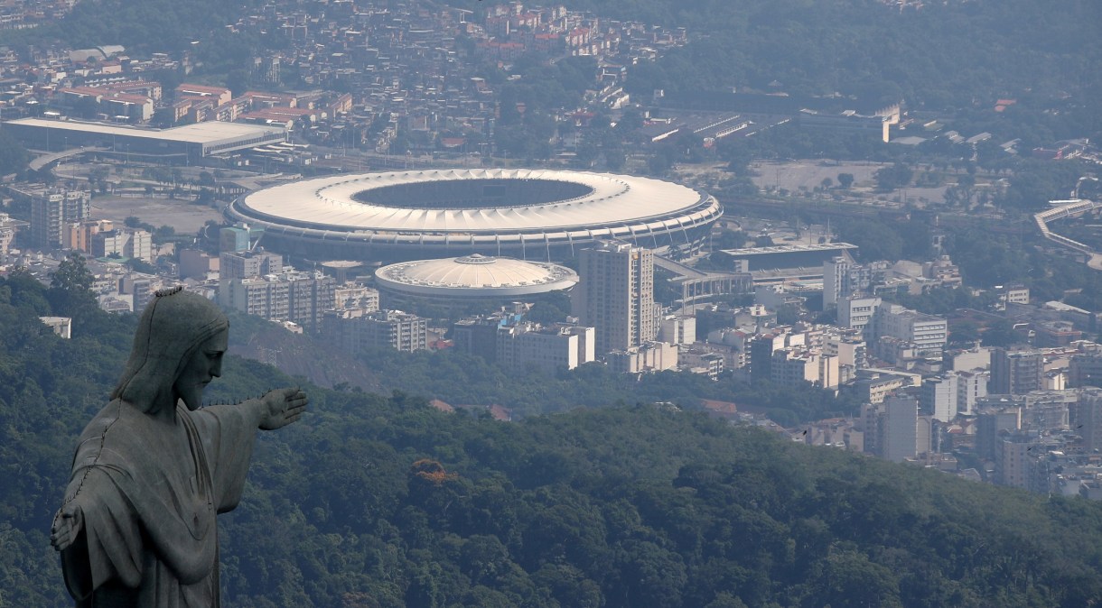 Imagem aérea do complexo do Maracanã, na zona norte do Rio de Janeiro