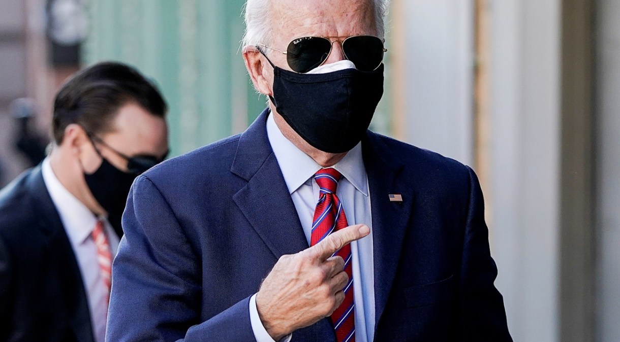 Presidente eleito dos EUA, Joe Biden, em Wilmington, Delaware