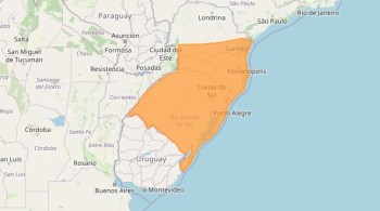 Instituto Nacional de Meteorologia alerta para chuvas que podem variar entre 30 e 100 milímetros no Rio Grande do Sul, Santa Catarina e parte do Paraná