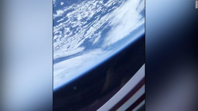 <strong>Frame do vídeo postado pelo astronauta da Nasa Victor Glover, a bordo da SpaceX</strong>