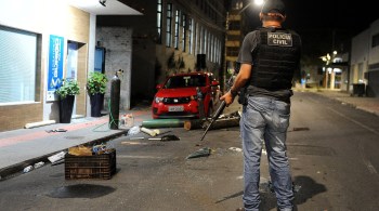 PM faz buscas por quadrilha que invadiu cidade na madrugada desta terça-feira (1º)