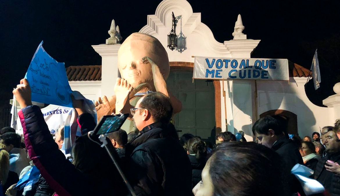 Manifestação na Argentina sobre o aborto