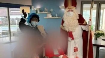 Homem vestido de Sinterklaas (versão local do Papai Noel) visitou casa de idosos em Mol, na Bélgica, e dias depois descobriu estar infectado com o coronavírus