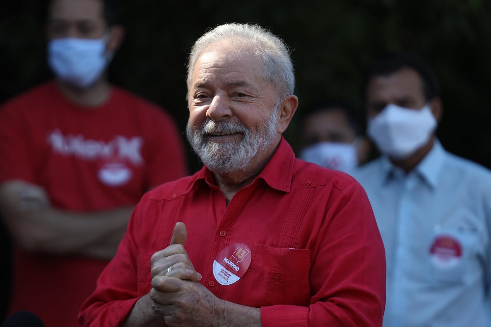 O ex-presidente Luiz Inácio Lula da Silva em São Bernardo do Campo
