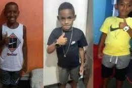 Lucas Matheus, de 8 anos, Alexandre da Silva, 10, e Fernando Henrique, 11, desapareceram no dia 27 de dezembro em Belford Roxo quando saíram para brincar