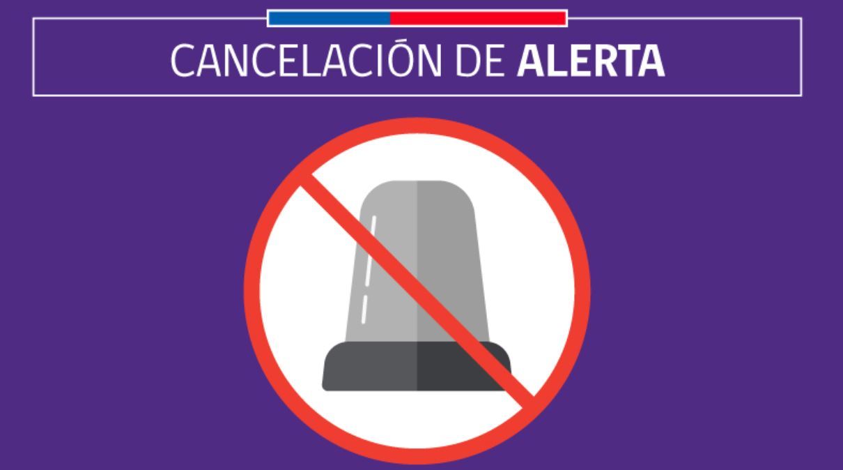 Gabinete Nacional de Emergências (Onemi) do Chile cancela alerta em mensagem nas redes sociais