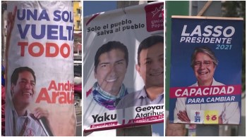 Andrés Arauz tem 30,8% das intenções de votos contra 22,3% de Guilherme Lasso, segundo média de dez pesquisas eleitorais