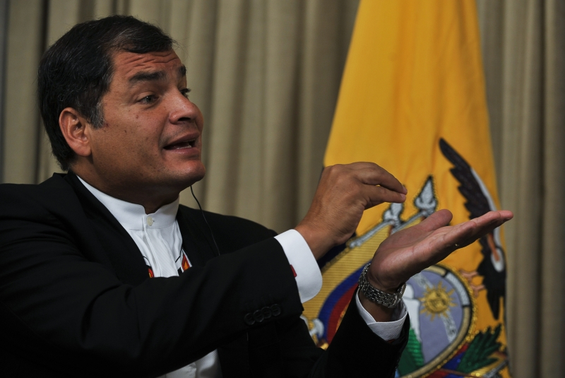 Rafael Correa foi presidente do Equador entre 2007 e 2017