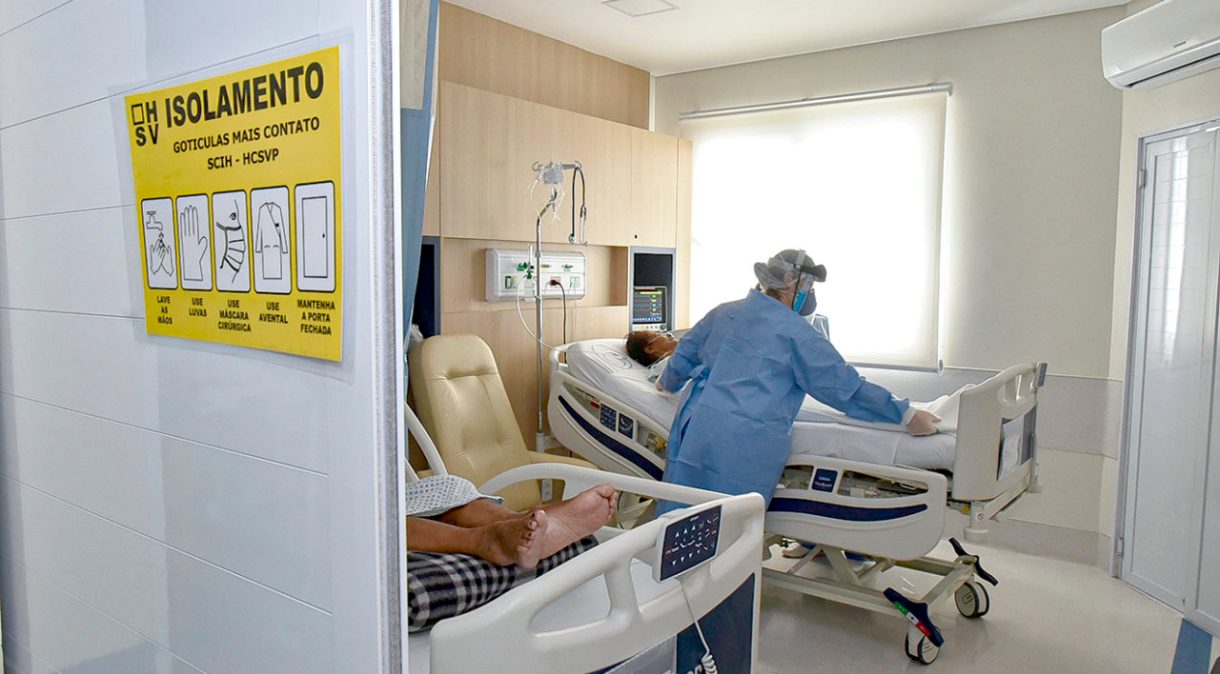 Leitos de UTI em hospital paulista