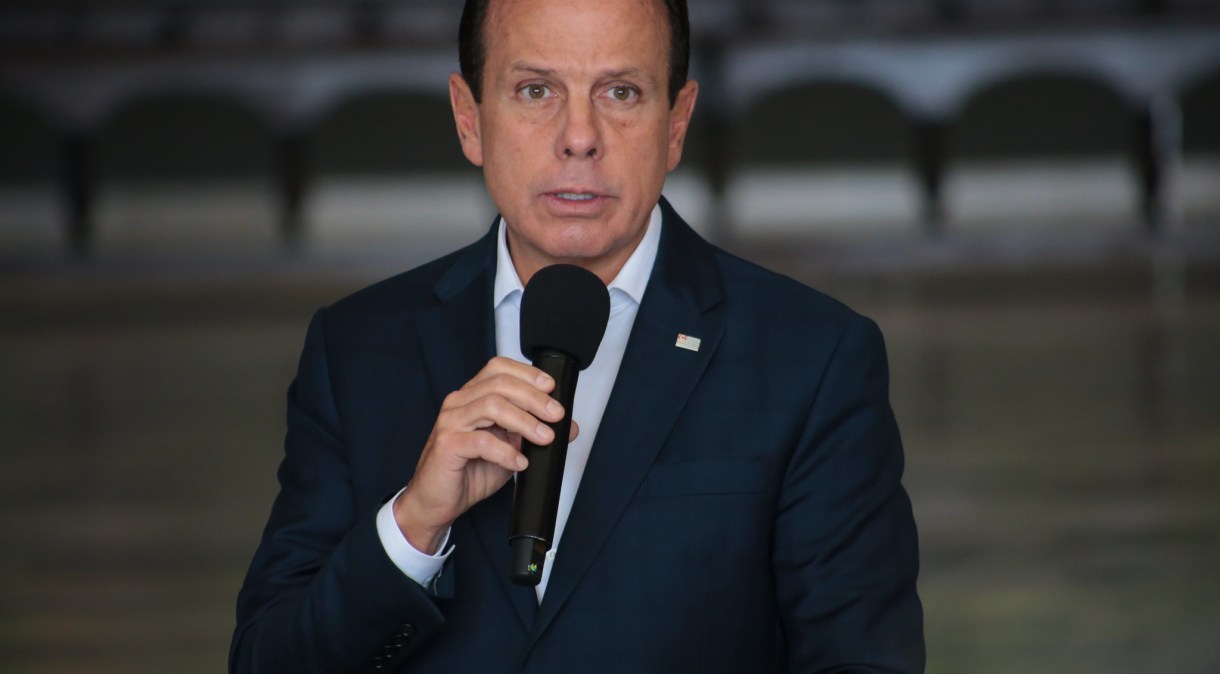 O governador do Estado de São Paulo, João Doria, durante coletiva de imprensa sobre o combate ao coronavírus. São Paulo, 09 de abril de 2020.