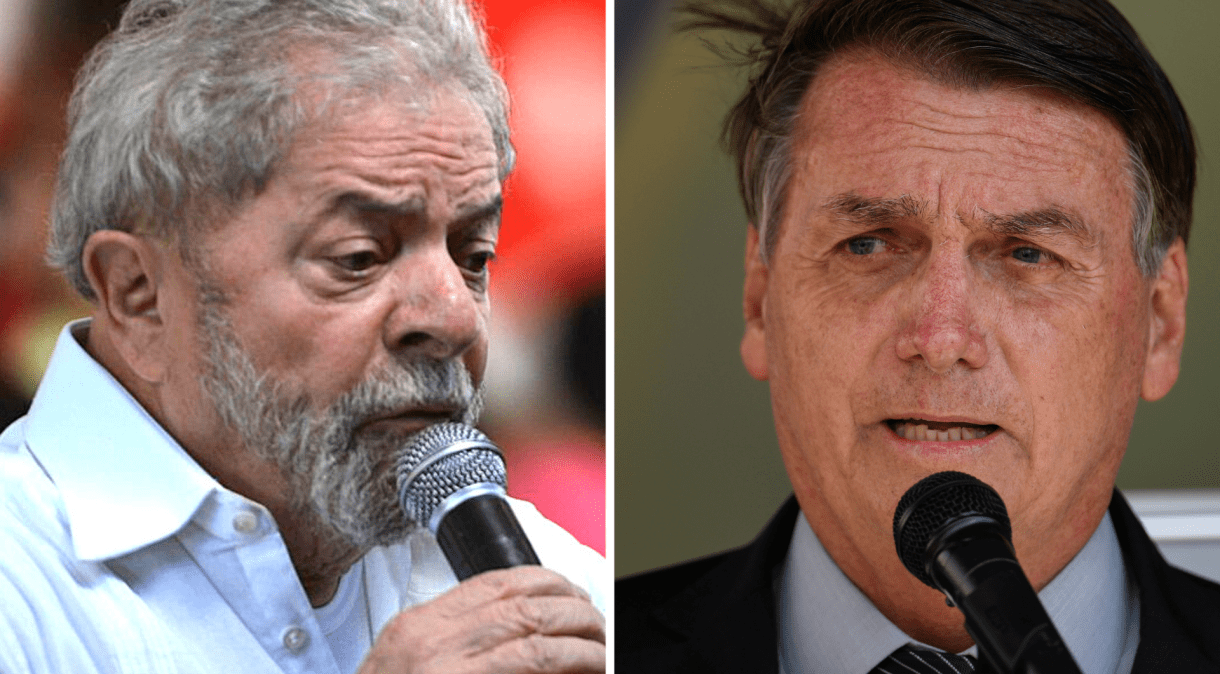 Jair Bolsonaro e Luiz Inácio Lula da Silva aparecem tecnicamente empatados na disputa presidencial, de acordo com a pesquisa