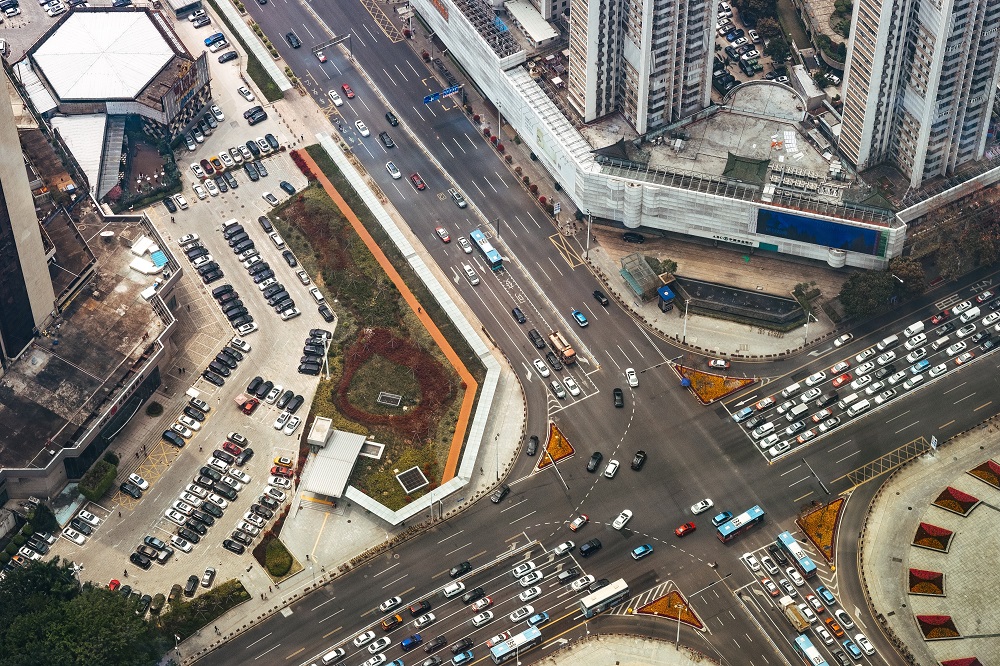 Tráfego de carros em Shenzhen, na China
