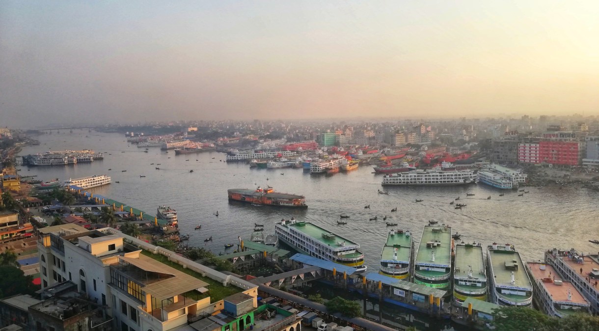 Vista aérea de Dhaka, Bangladesh