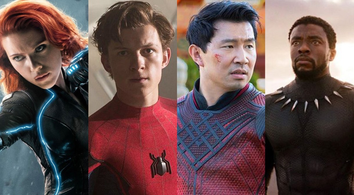 Viúva Negra, Homem-Aranha, Shang-Chi e Pantera Negra são alguns dos heróis presentes nos próximos longas da Marvel