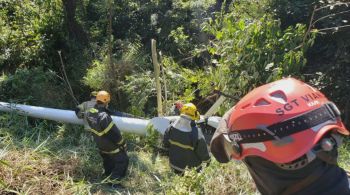 A Aeronáutica foi acionada e realizará a perícia; piloto relatou que teve problemas na decolagem devido à vazamento de combustível