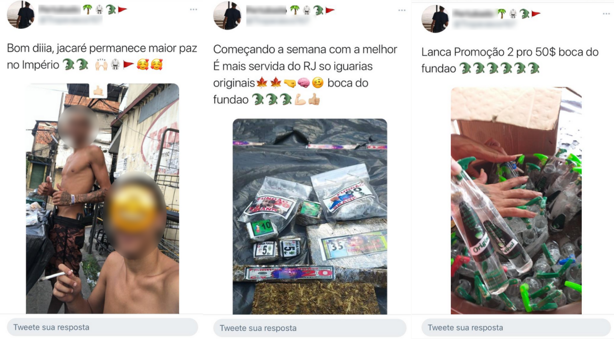 Imagem das redes sociais de suspeitos de tráfico de drogas na favela do Jacarezinho
