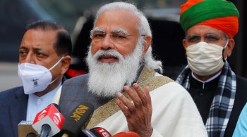 Narendra Modi discursou durante as celebrações pelo 75º aniversário de independência do país