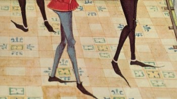 Chamados de poulaines, sapatos pontudos de couro eram o ápice da moda no Reino Unido do século 14