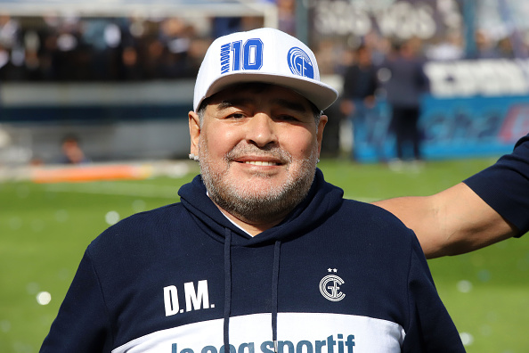 Diego Maradona como treinador, em 8 de setembro de 2019