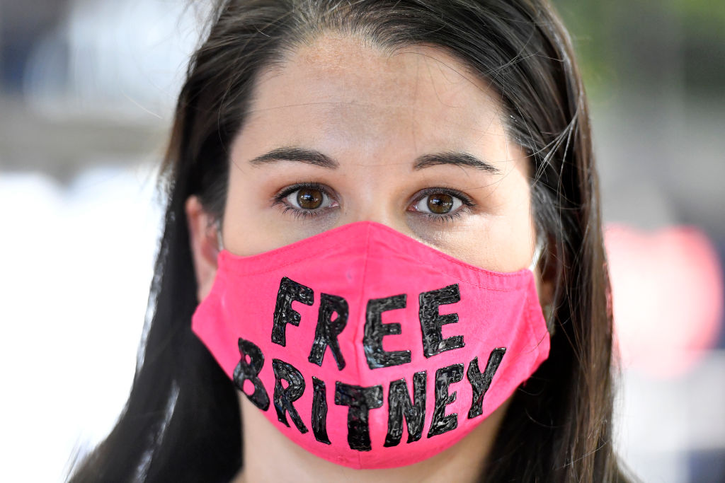Fã de Britney em protesto em Los Angeles