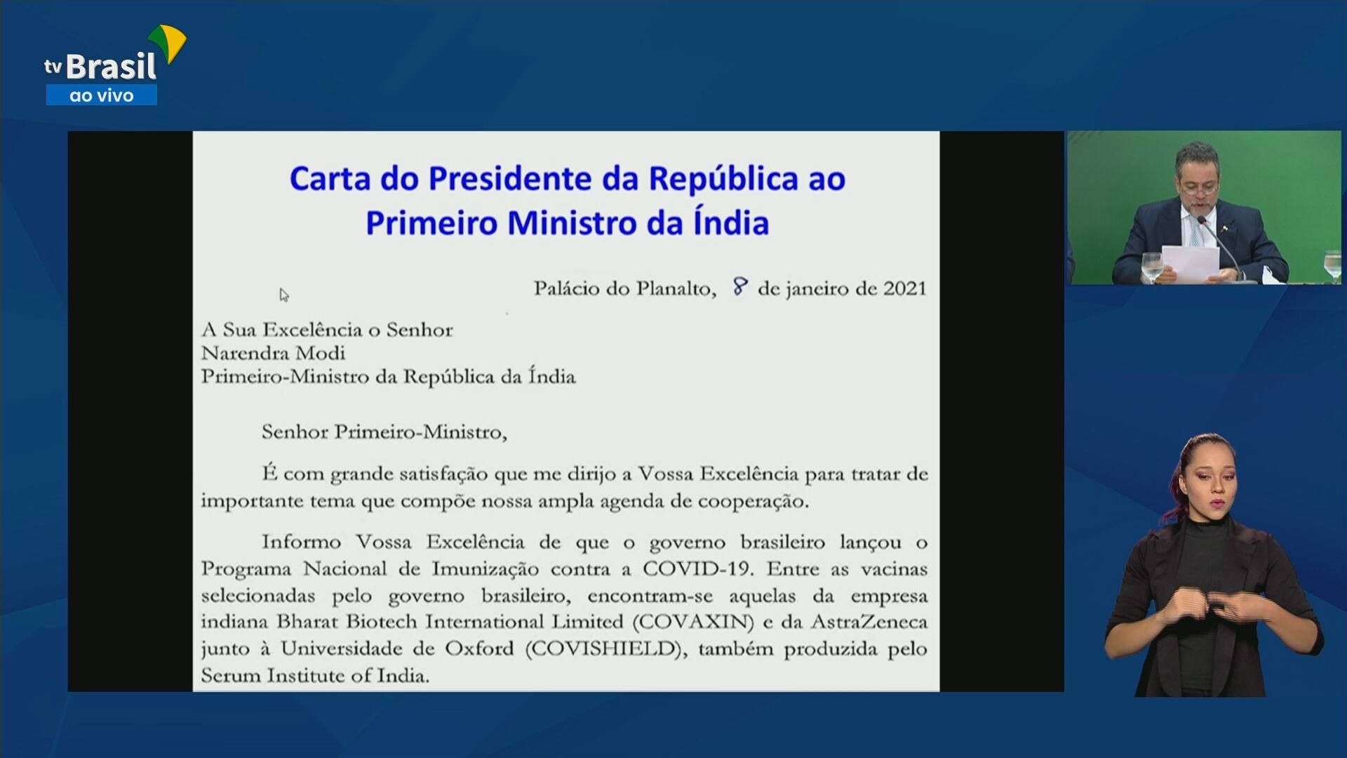 Documentos apresentados pelo governo federal para rebater denúncias de irregular