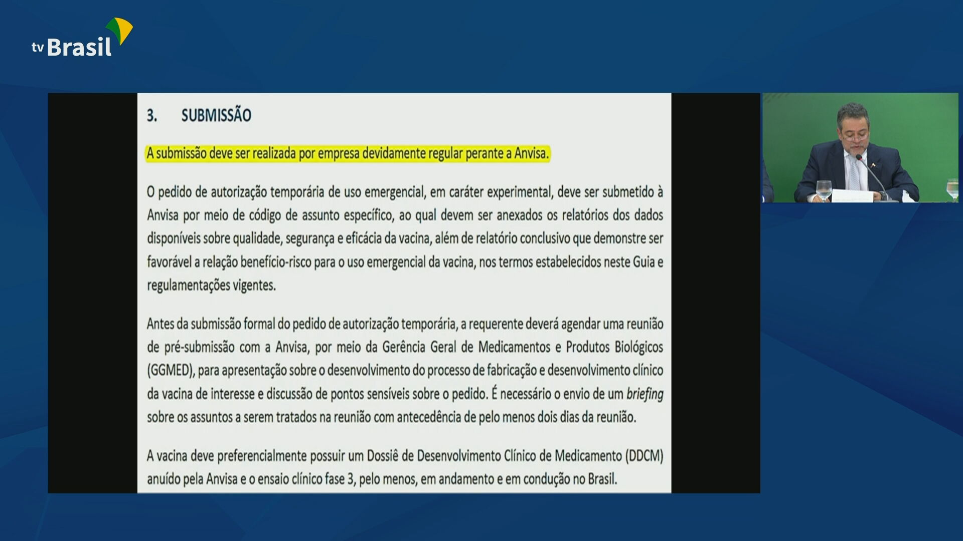 Documentos apresentados pelo governo federal para rebater denúncias de irregular