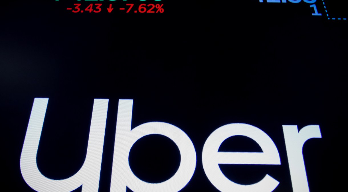 Quadro de ações da empresa Uber: empresa perdeu 25% do seu valor desde o IPO