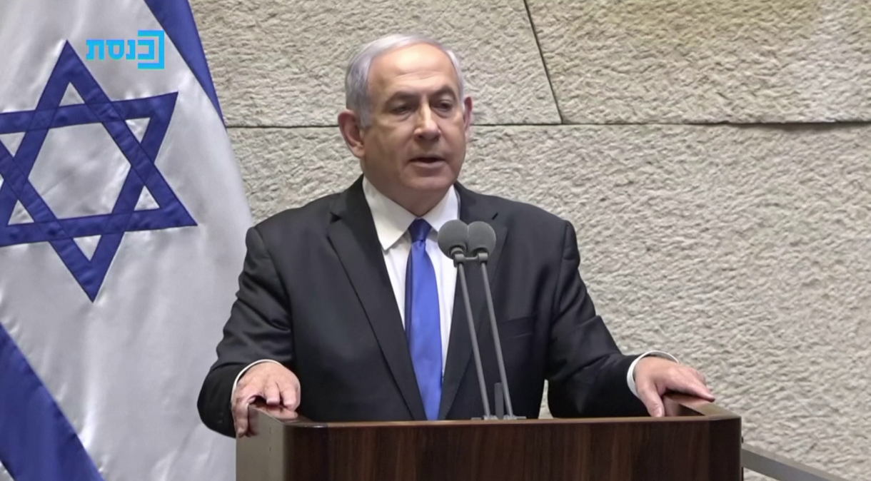 Benjamin Netanyahu discursa no Parlamento de Israel
