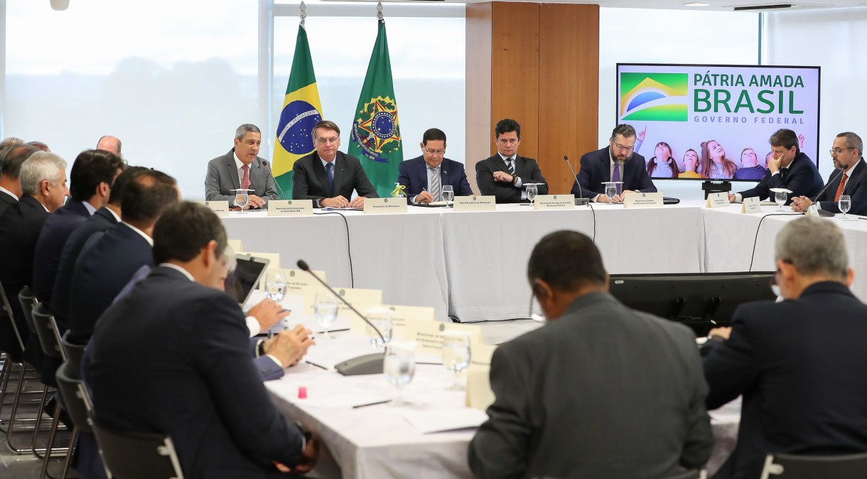 Reunião ministerial em 22 de abril, no Palácio do Planalto.