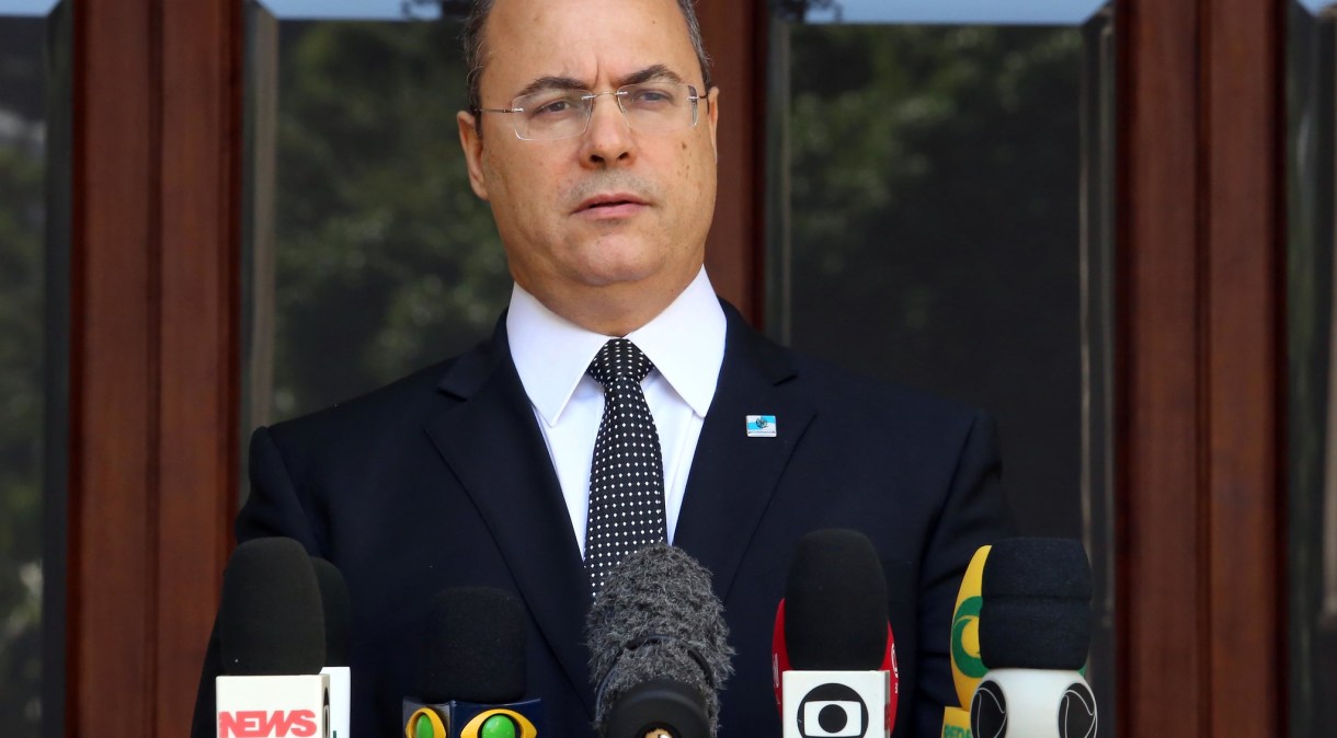 Governador do Rio de Janeiro, Wilson Witzel, durante coletiva de imprensa nesta terça-feira (26)