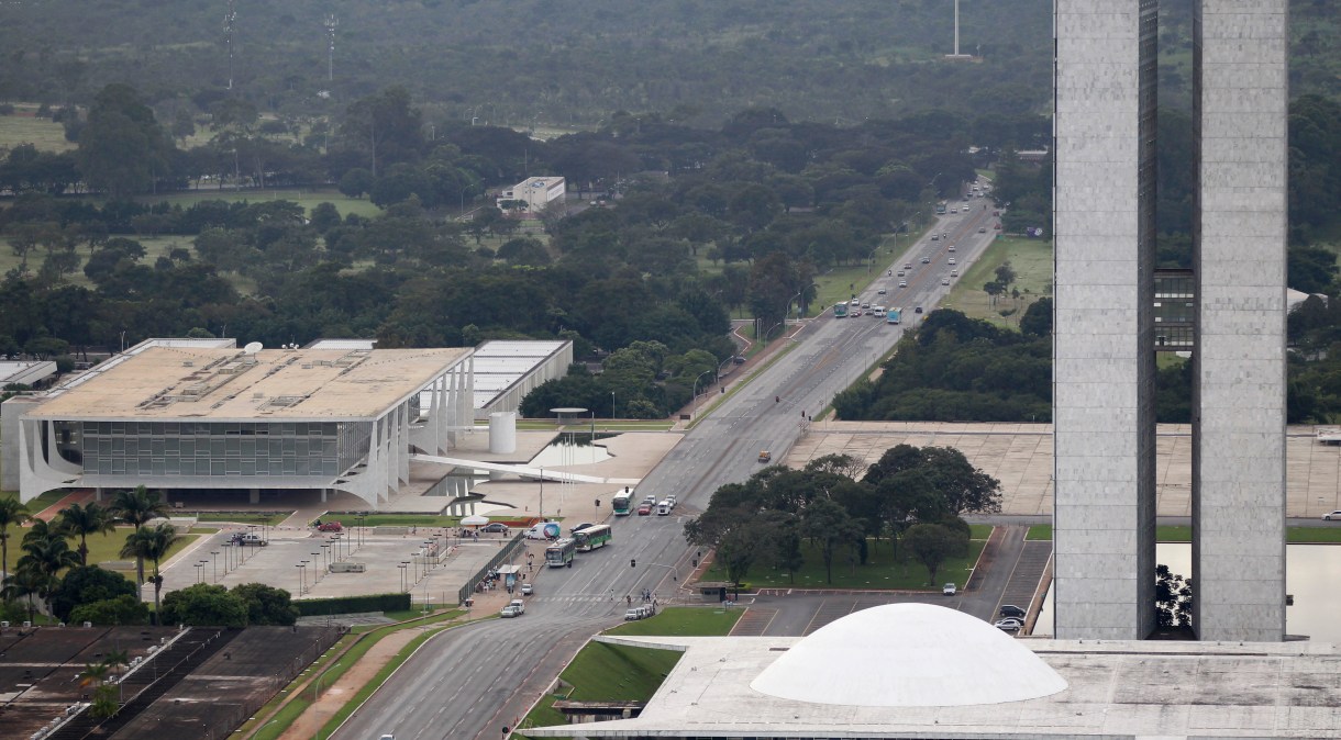 Palácio do Planalto e Congresso Nacional, em Brasília