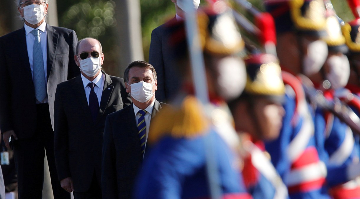 Presidente Jair Bolsonaro durante cerimônia no Palácio da Alvorada