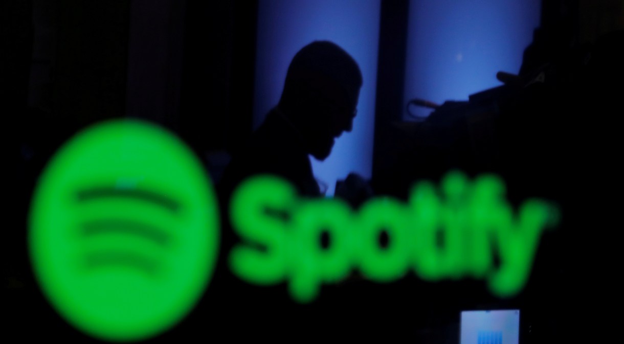 Logo do Spotify em Nova York