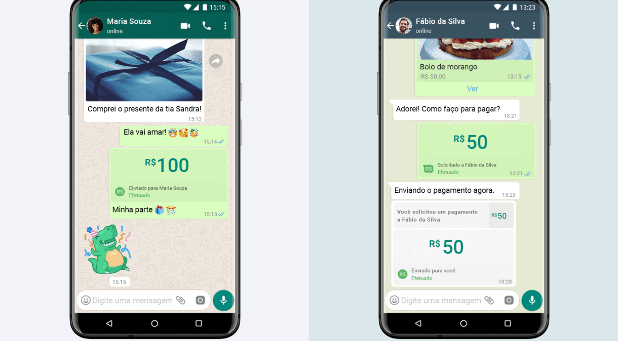 Função de pagamentos do WhatsApp vai aparecer ao lado de opções como 'compartilhar contato'