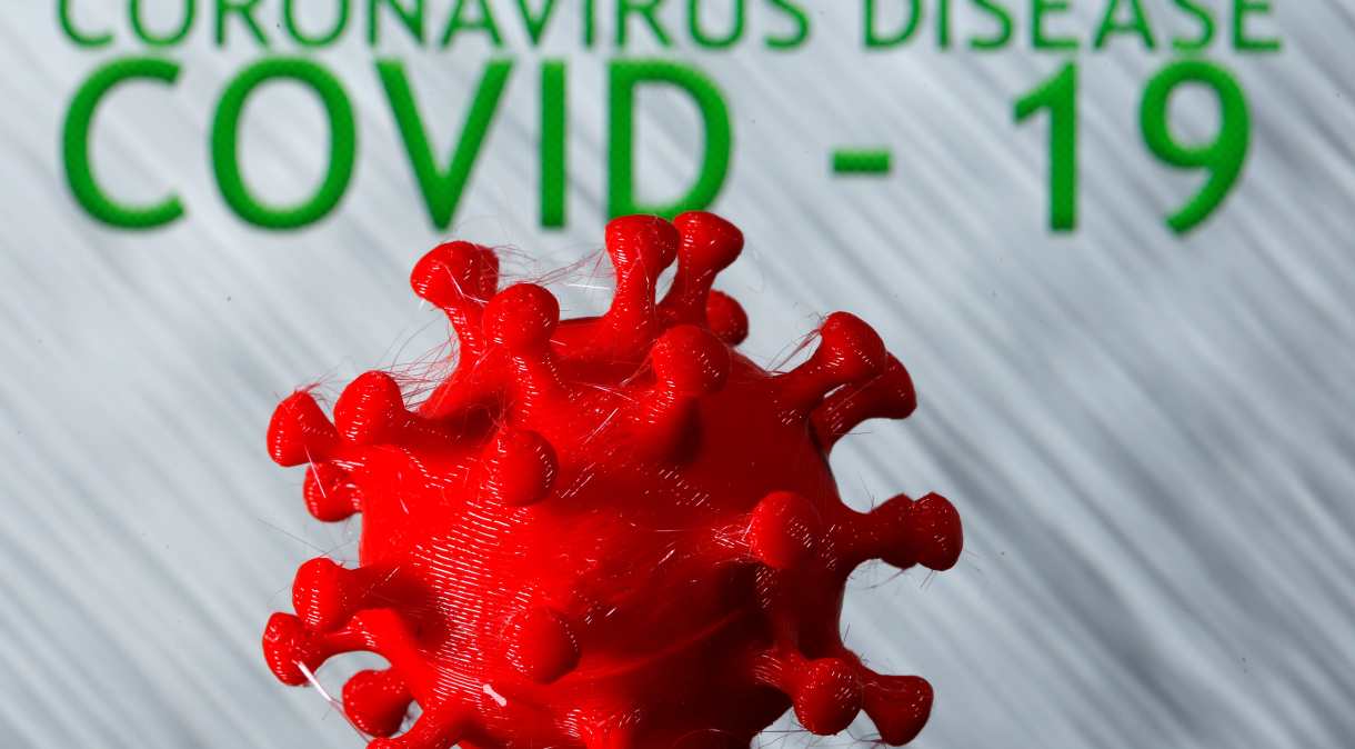 Modelo em 3D do novo coronavírus