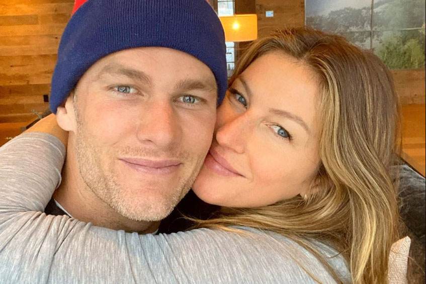 O jogador de futebol americano Tom Brady e a modelo Gisele Bündchen