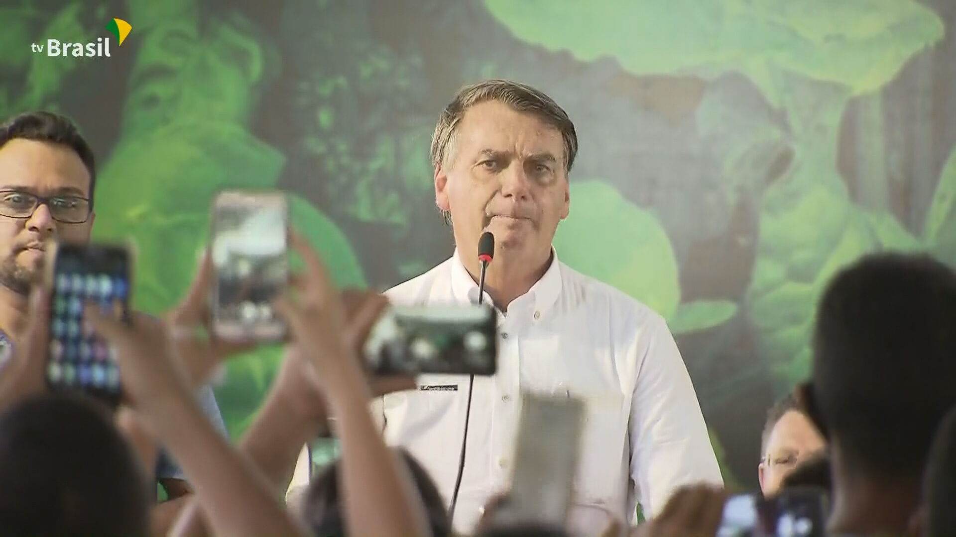 O presidente Jair Bolsonaro (sem partido) durante evento em Marabá, no Pará